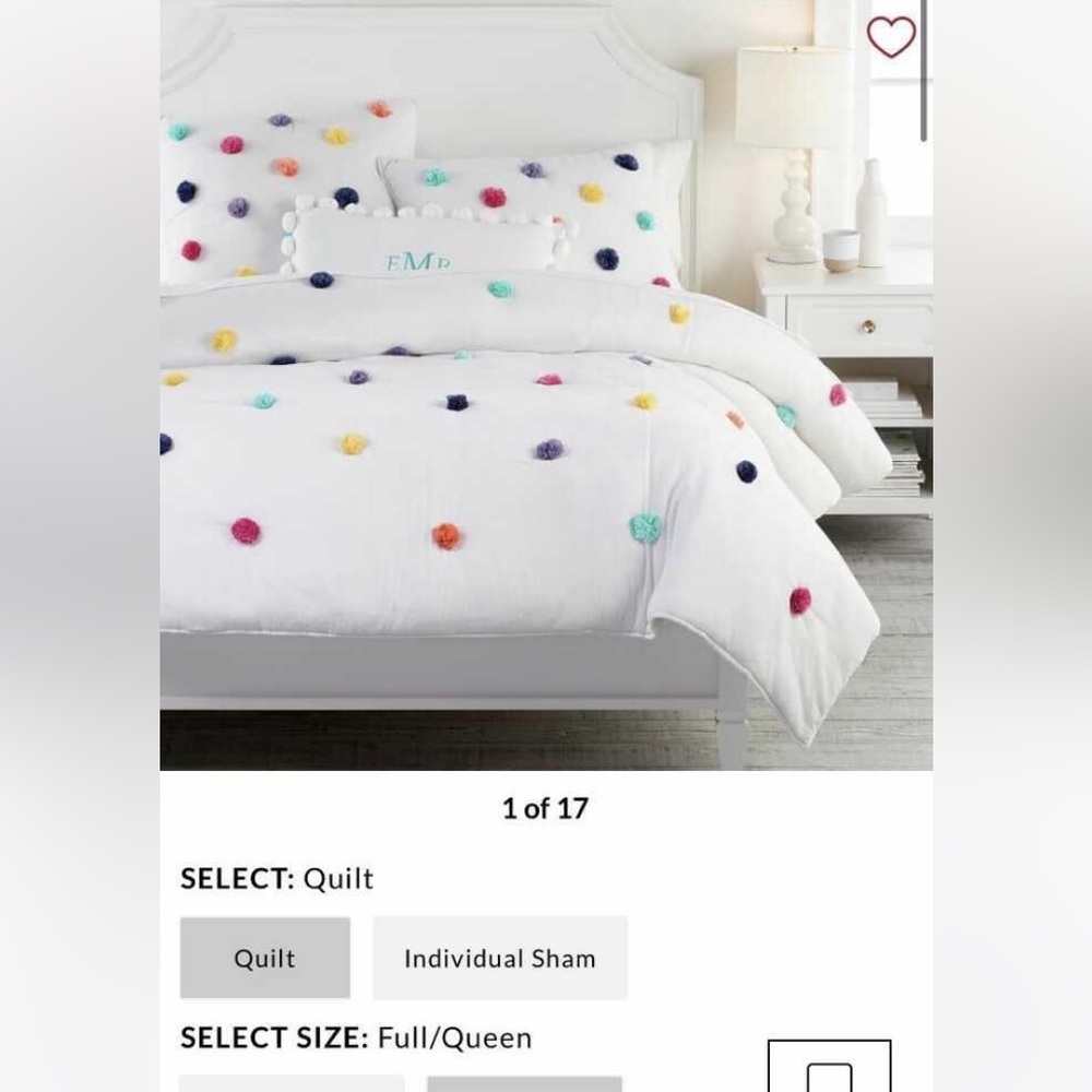 Pottery barn teen full/queen comforter Brand new